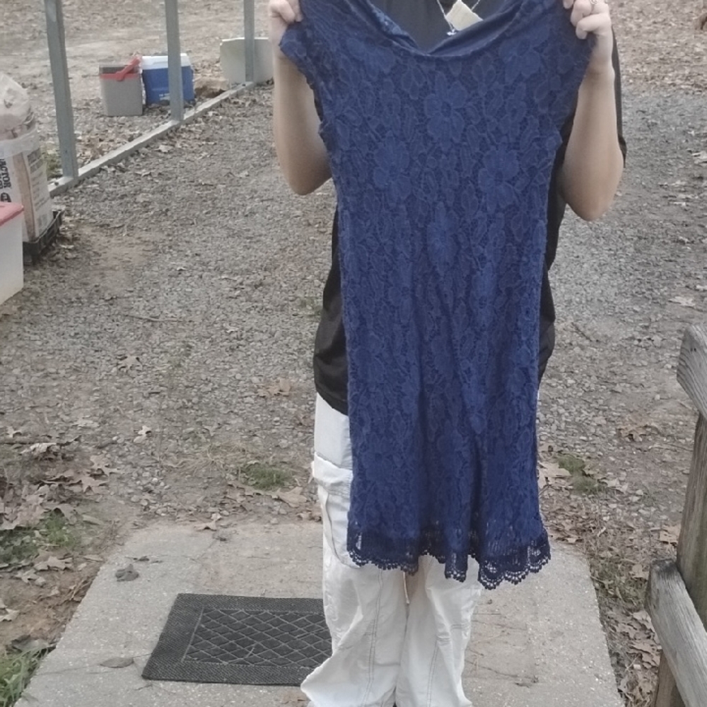 Faded Glory Kids Casual Dress - Blue Lace